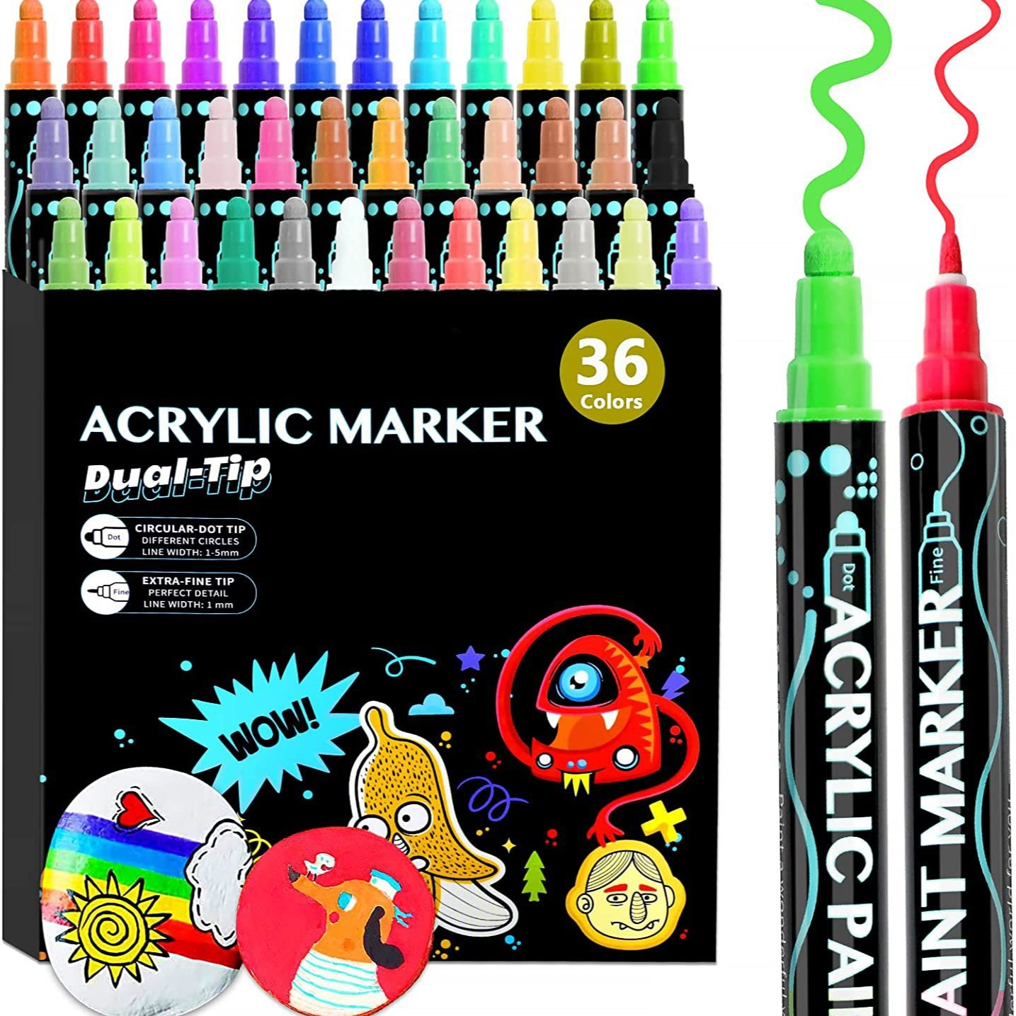 Copic Marker Classic - 12/24/36/26/48/60 色デュアルチップアクリルペイントペンマーカー木材キャンバス石岩絵画ガラスセラミック表面 DIY クラフト