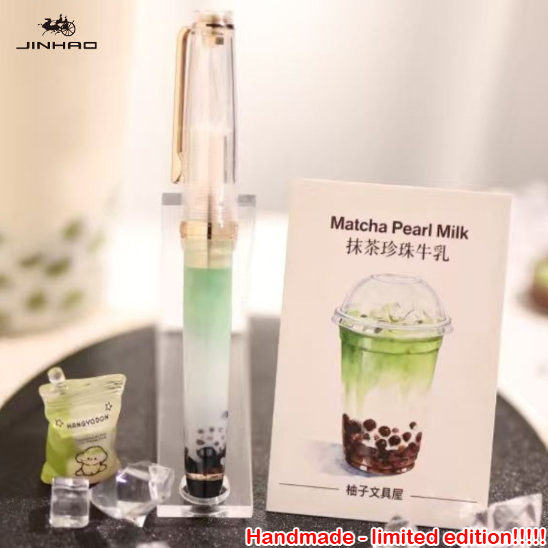 Stationery Supplier - 限定版 JINHAO 82 手作りガラスディップペン抹茶パールミルクカラー滑らかな書き心地文具アートオフィス学用品