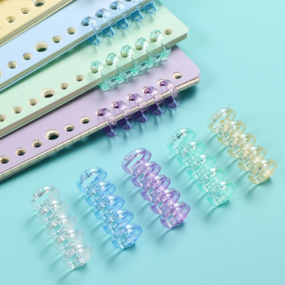 Binding Comb Plastic - 10個入りバインディングスパイン スナップ式スプリットバインダーリング A4 A5 A6 ノート