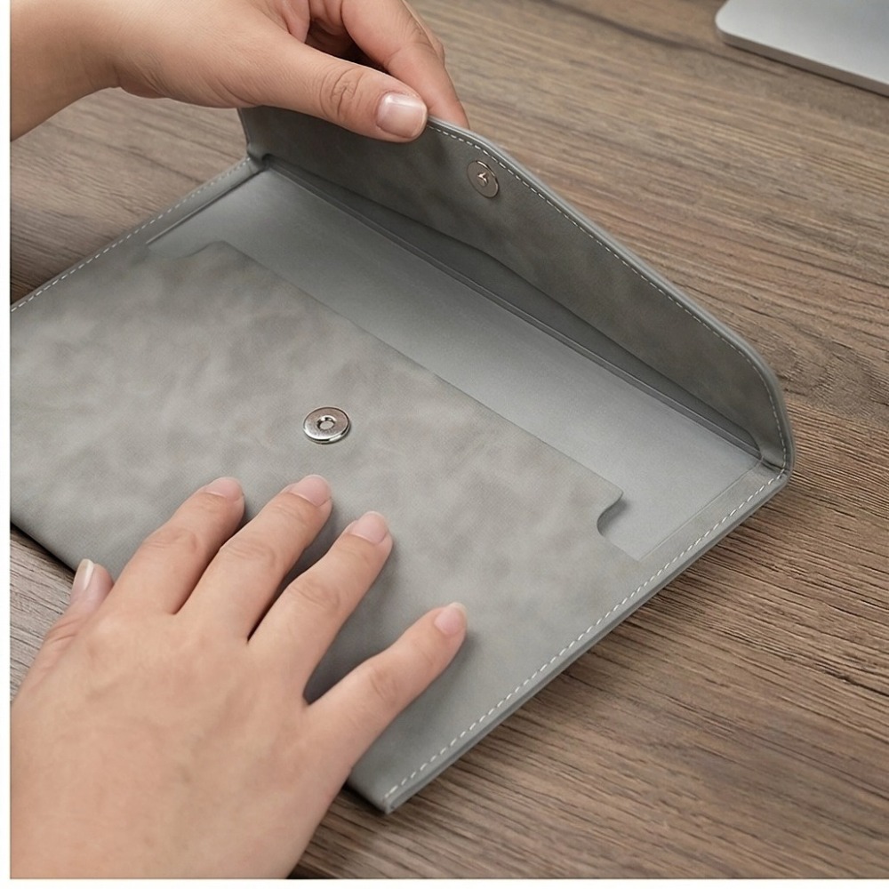 Supply Of Office Stationery - ファイルバッグ PU レザー アーカイブフォルダー 収納封筒バッグ 適切な