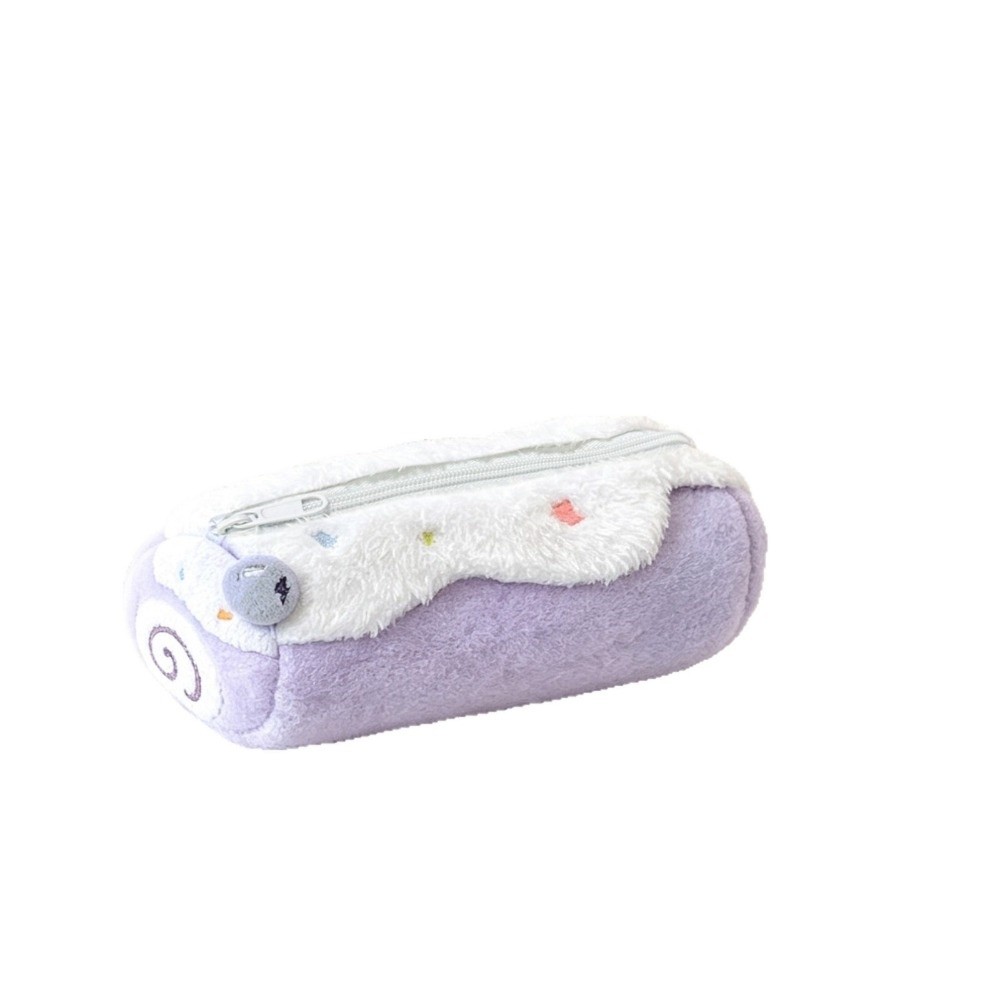 Pen Pouch Roll - 耐久性のあるペンケース 星柄刺繍 スイスロール型ペンバッグ 大容量 ソフトでふわふわの文房具ポーチ 学校用品