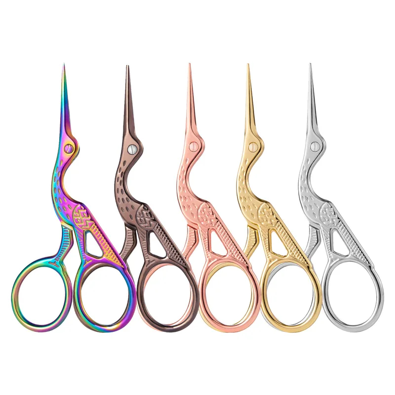 Scissors Stainless Craft - 1PC カラフルなステンレス鋼のアンティークはさみ、ヨーロッパの古典的な工芸はさみ、編み物、縫製、手工芸、DIY ジュエリーマキ用