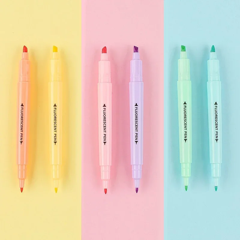 Stonego-カラフルなデュアルチップ蛍光ペンセット、蛍光 - Highlighter Set Pastel のレビューと価格
