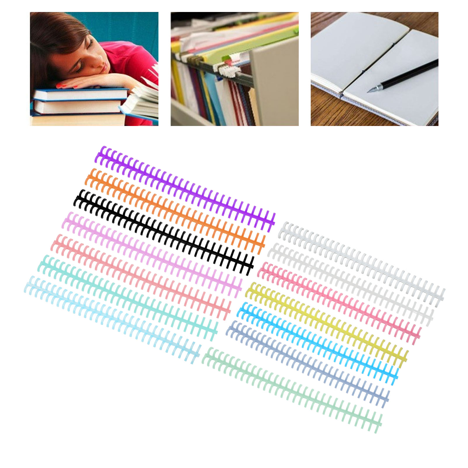 10個入り 30穴ルーズリーフバインディングスパイン 切断可 - Binding Comb Plastic のレビューと価格