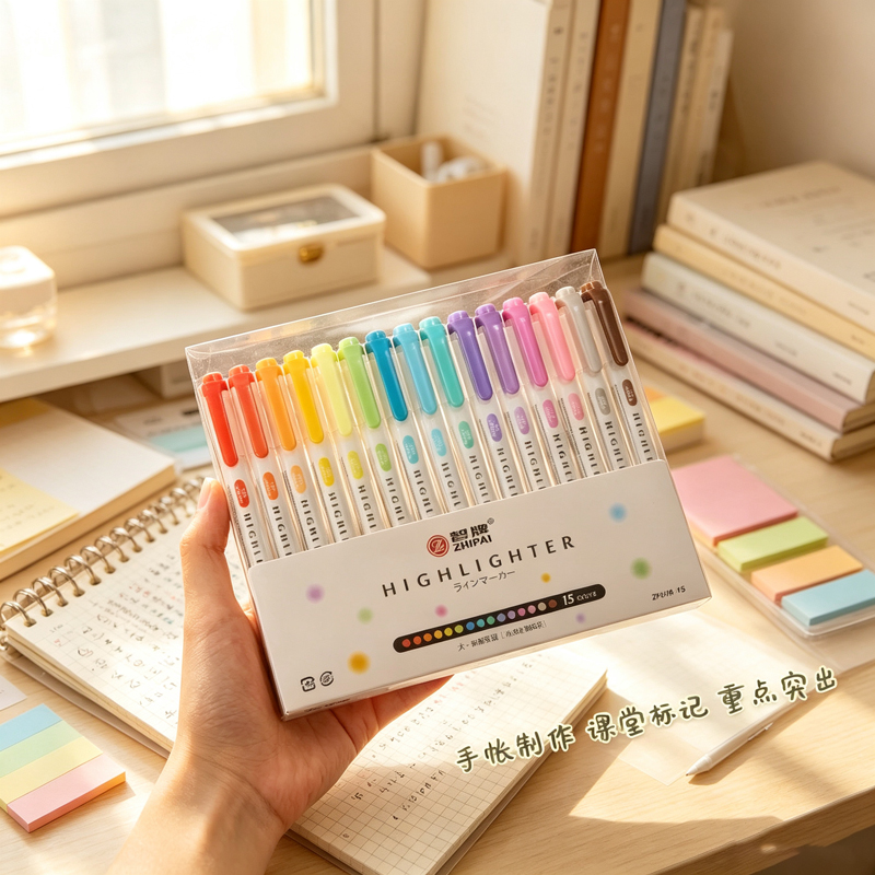 5色ダブルヘッドパステル蛍光ペン、デュアルチップ蛍光マーカー - Highlighter Set Pastel のレビューと価格
