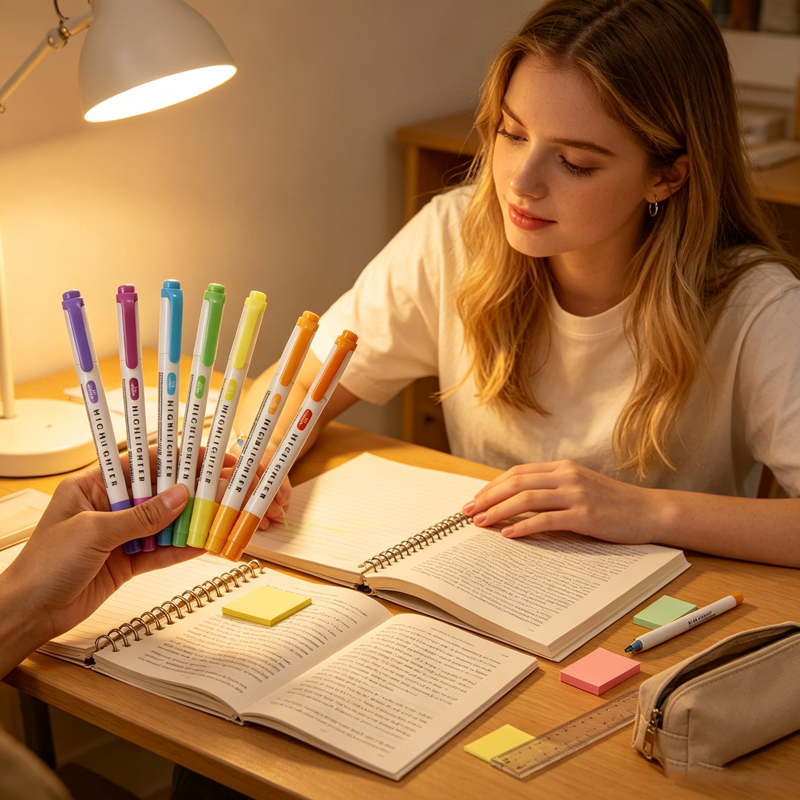 5色ダブルヘッドパステル蛍光ペン、デュアルチップ蛍光マーカー - Highlighter Set Pastel のレビューと価格