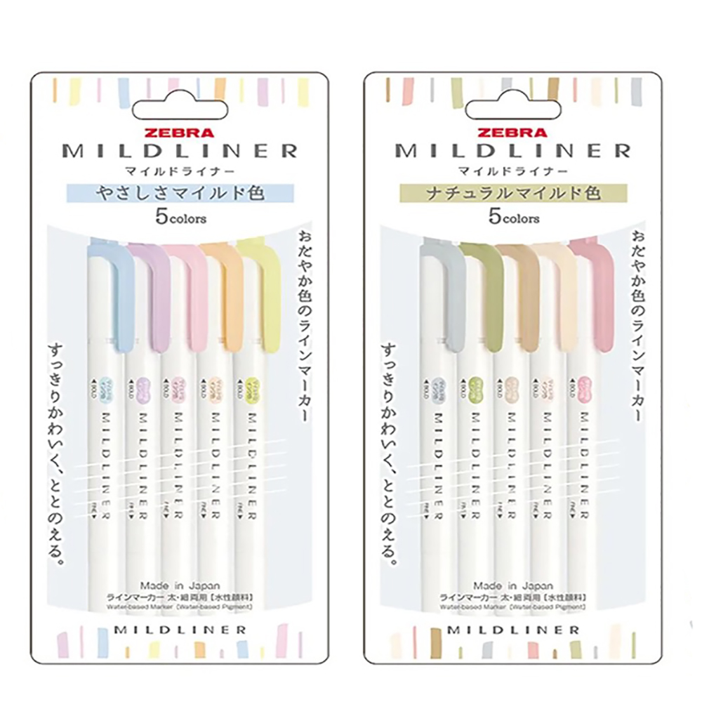 日本ゼブラ蛍光ペンセット WKT7 パステル蛍光ペン ダブル - Highlighter Set Pastel のレビューと価格