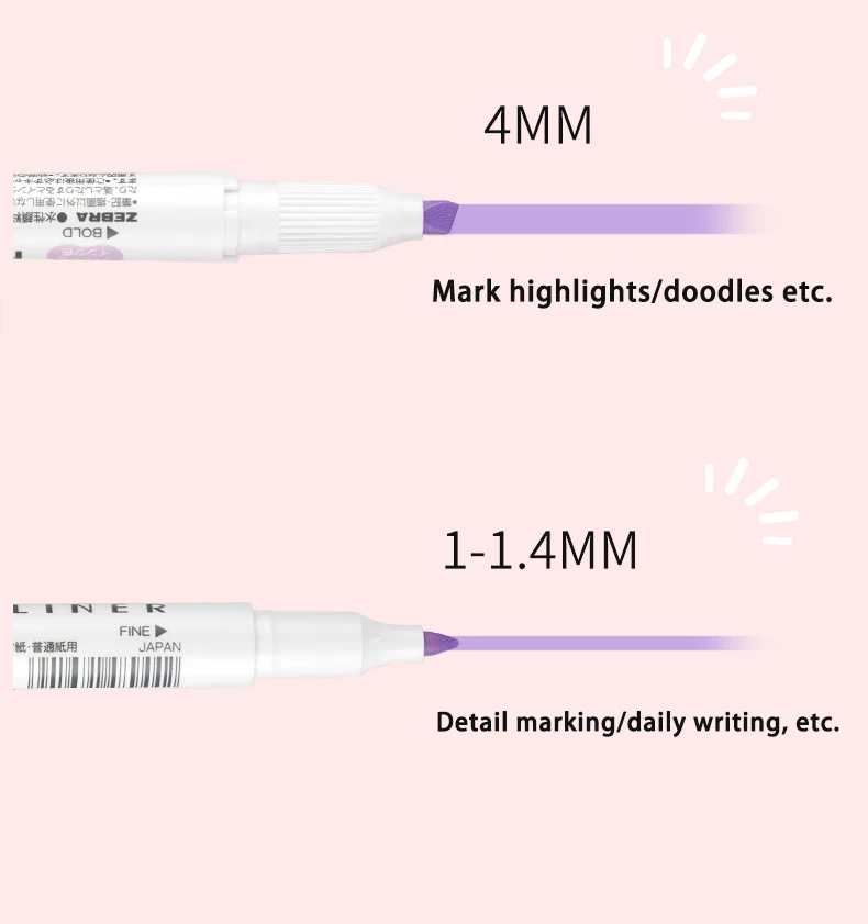 日本ゼブラ蛍光ペンセット WKT7 パステル蛍光ペン ダブル - Highlighter Set Pastel のレビューと価格
