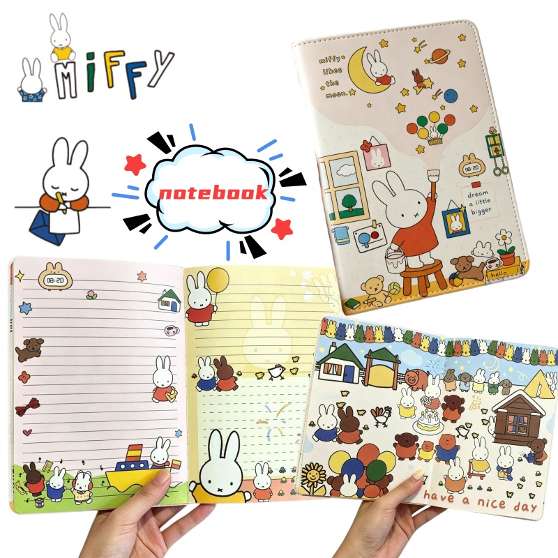 新しいB6ミッフィー可愛いノートイラスト入りカラーページジャ - Stationery Supplier のレビューと価格