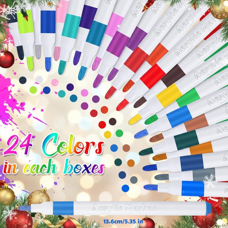 12/24/36色アクリルペイントペン 中字 8セット マー - Highlighter Set Pastel のレビューと価格