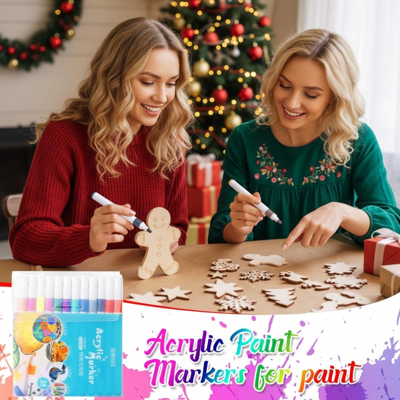 12/24/36色アクリルペイントペン 中字 8セット マー - Highlighter Set Pastel のレビューと価格