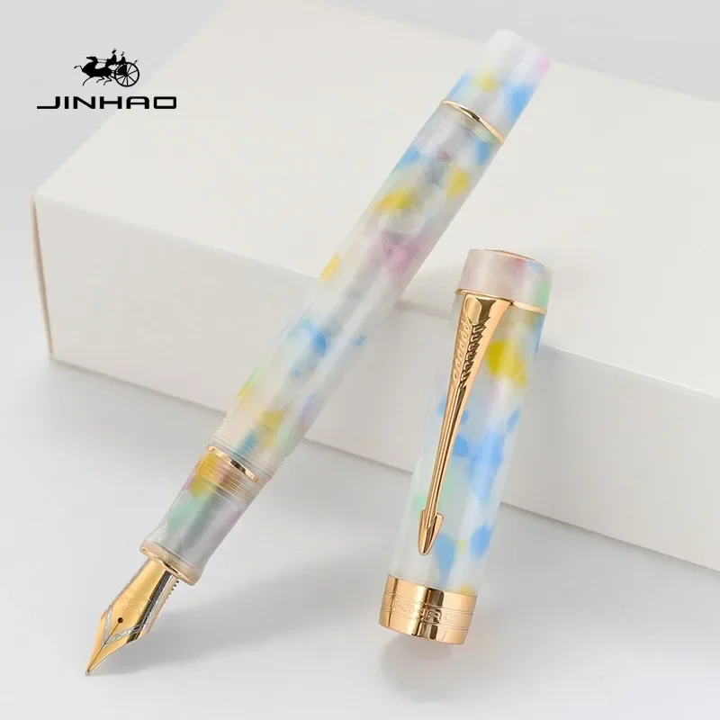 Jinhao-クリップ付き万年筆、透明色、樹脂製高級ペン、矢 - Stationery Supplier のレビューと価格