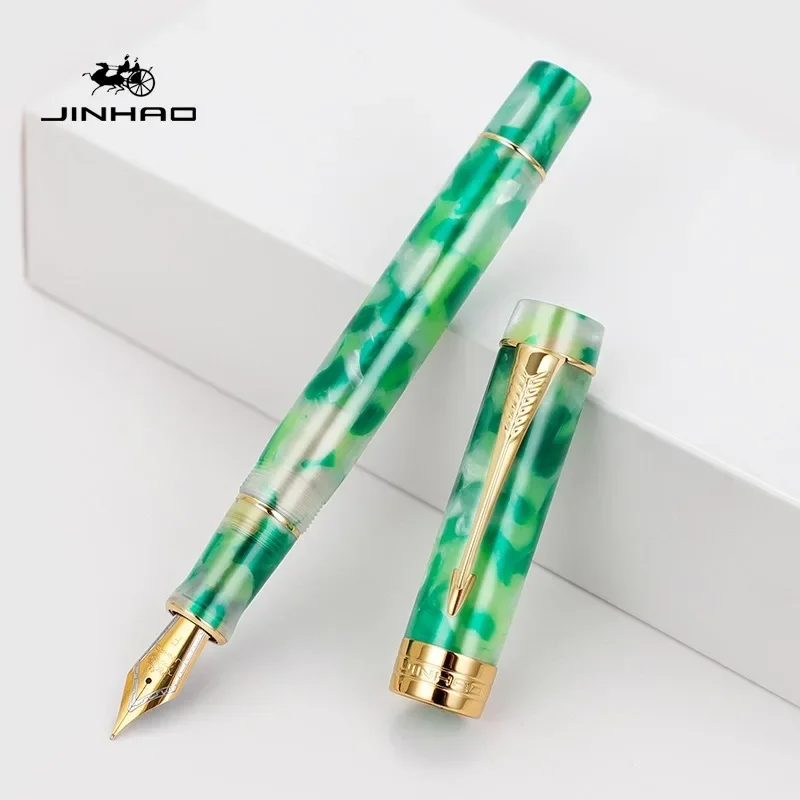 Jinhao-クリップ付き万年筆、透明色、樹脂製高級ペン、矢 - Stationery Supplier のレビューと価格