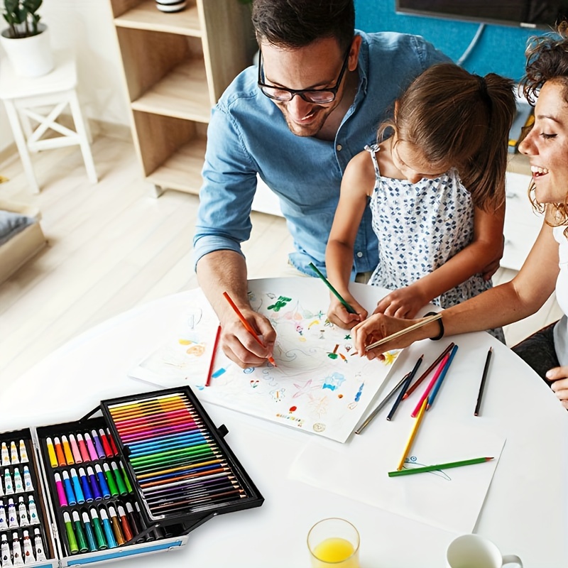 画材、145パック絵画描画アートキット、デラックス二層アート - Highlighter Set Pastel のレビューと価格