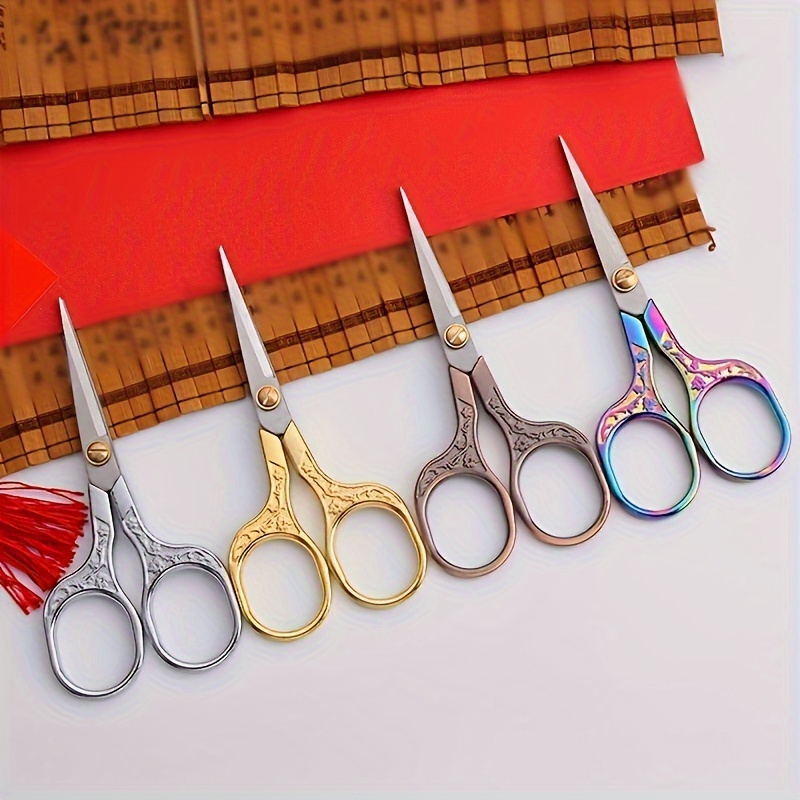 4個入りヴィンテージステンレススチール製刺繍＆裁縫用ハサミセ - Scissors Stainless Craft のレビューと価格