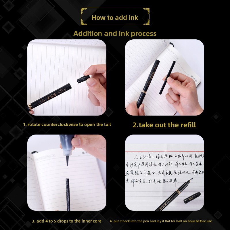 4 ピース/セット書道アートマーカーペンブラシペンアートマー - Supply Of Office Stationery のレビューと価格