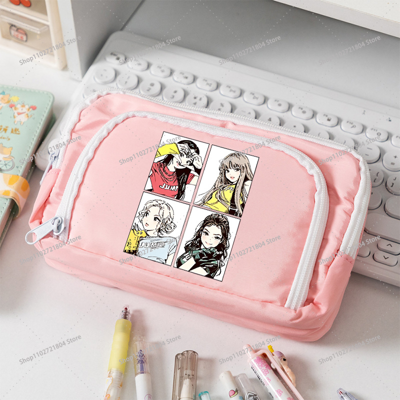 ブラックピンク大容量キャンバス鉛筆ケース学生用 Kpop B - Stationery Supplier のレビューと価格