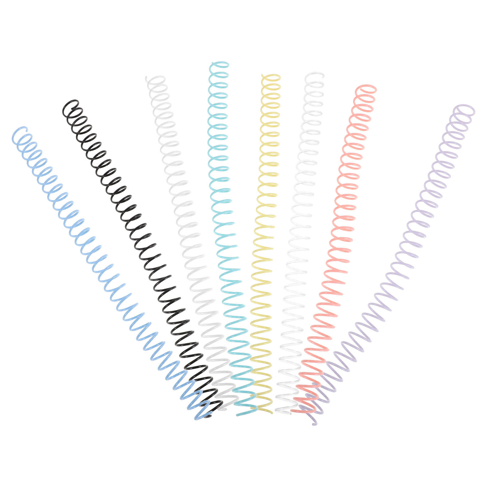 8個入りプラスチック製スパイラルバインディングコイル、カラフ - Binding Comb Plastic のレビューと価格