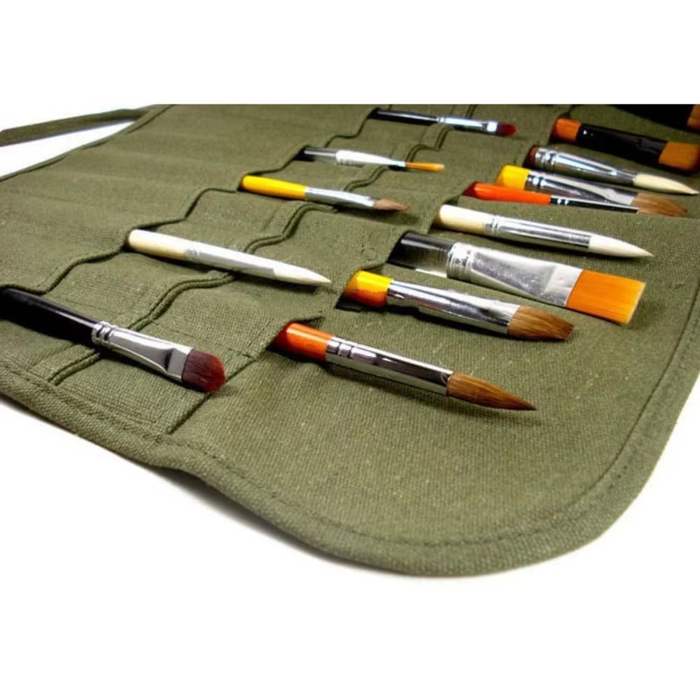 30スロットペイントブラシ収納バッグ、ポータブル防水ロールア - Pen Pouch Roll のレビューと価格